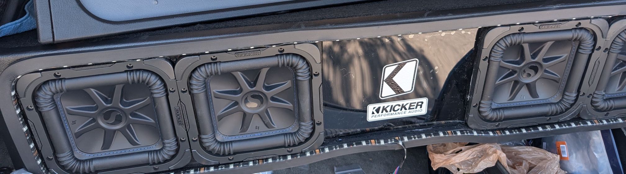 GMC Sierra Chevy Silverado 2019-up Ported Box With 4 New Kicker L7s 8” Subwoofers