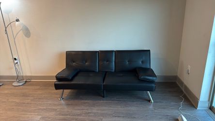 Black sofa (convertible to bed) for sale
