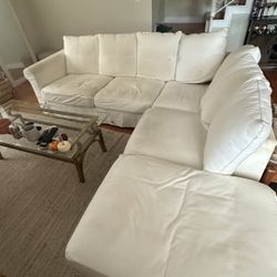 White Sectional Couch  