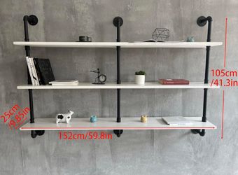 Industrial Pipe Wall Shelving Unit