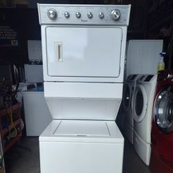 Fully Functional Whirlpool Stackable Washer Machine & GAS Dryer Combo 27" 