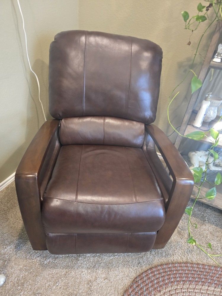 Brown Leather Recliner Chair