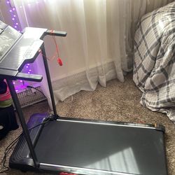 Red and black walking treadmill