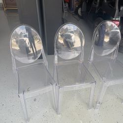 Clear Chair Set Of 3