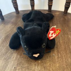 Reduced! Velvet TY Beanie Baby W Tag Errors And PVC Pellets