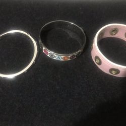 New Authentic Coach Bracelet Lot Of 3