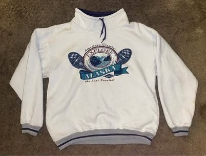 Vintage Gear for Sports Mock Neck Last Frontier Pullover women's S small