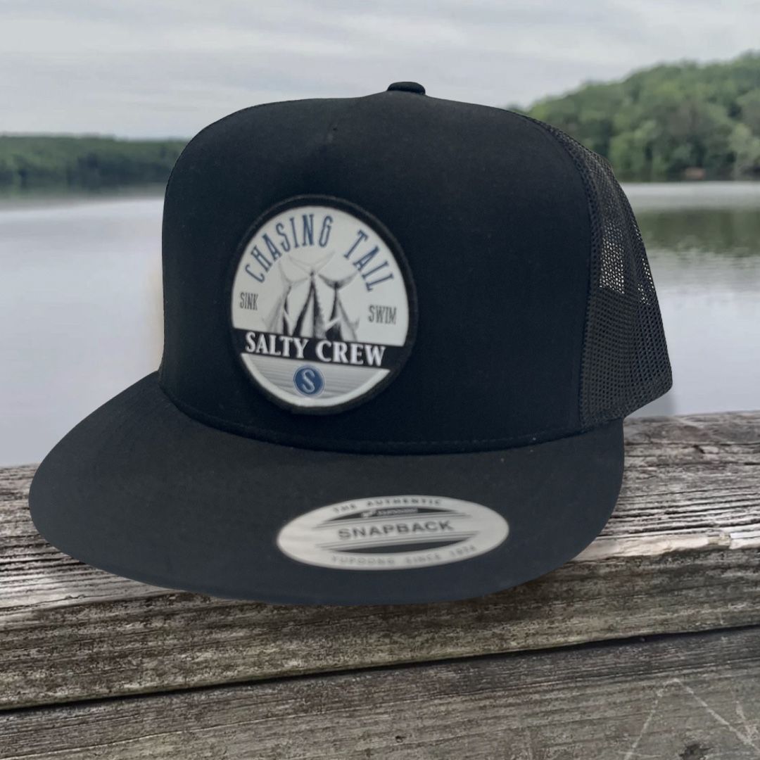 Brand New Black Chasing Tail Trucker Hat - Salty Crew 