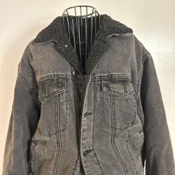 Faux Shearling & Denim Jacket