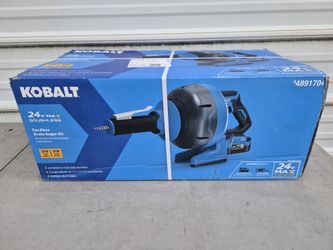Kobalt 24v Max Cordless Drain Auger Kit with 4-Ah Battery and Charger -BRAND NEW 