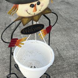 Welcome Sign And Pot Holder For Flowers 💐 Great For House And Garden Decoration