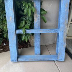 Wooden Pallet Blue Shelf , Shelf Only 