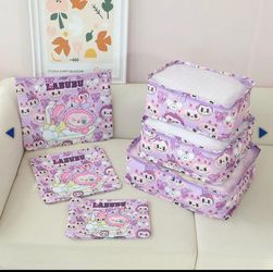 Labubu Packing Cubes 6in1 Set Travel Organizer