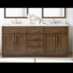 Alonso Bath Vanity In Brown 72 Inch