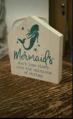 Wooden Mermaid Home Decor