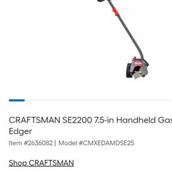 CRAFTSMAN WS2200 25-cc 2-cycle 17-in Straight Shaft Attachment Capable Gas String Trimmer