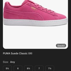Women’s Size 7.5 Suede Classic Pink Puma 