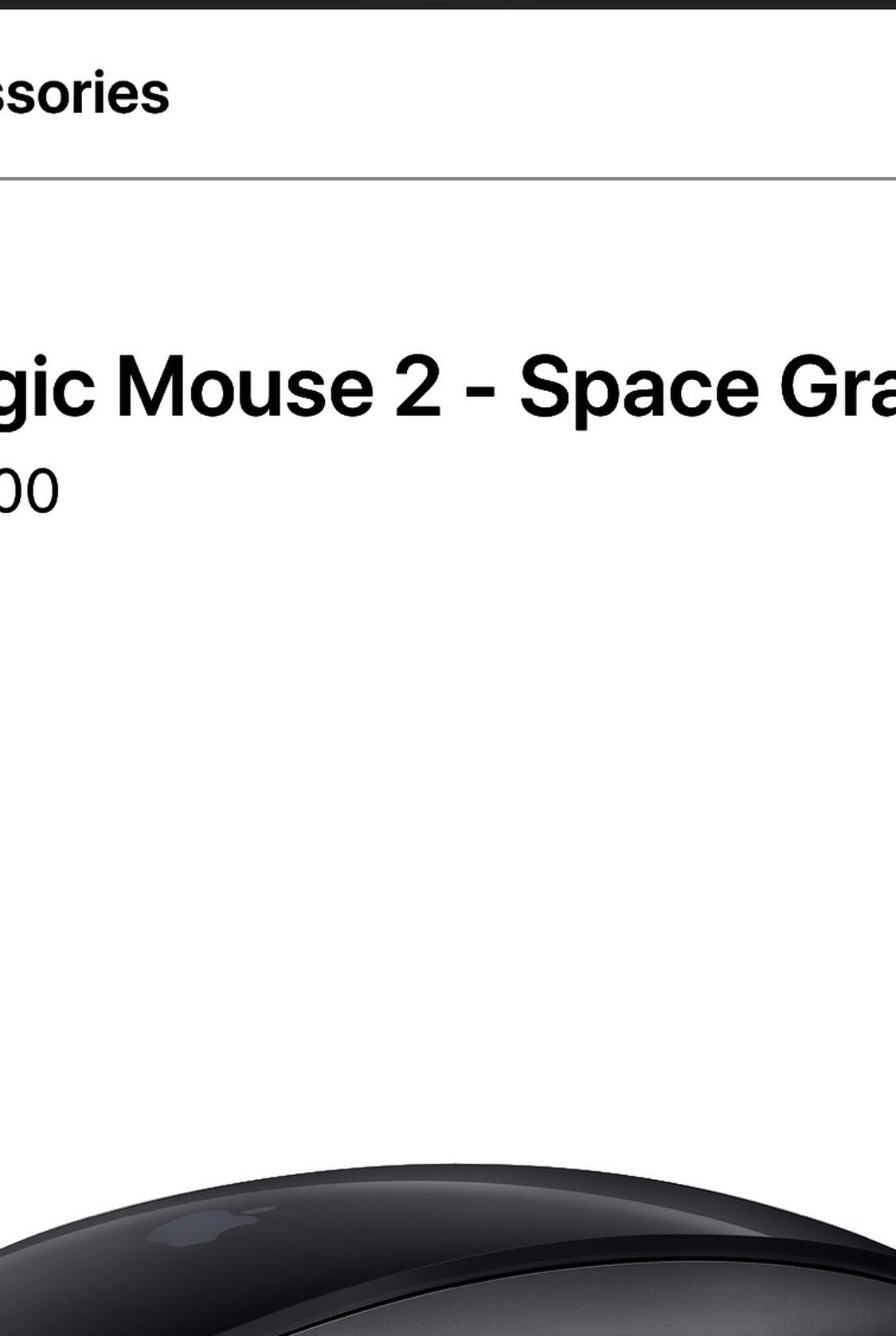 2 - Apple Magic Mouse 2 - Space Grey