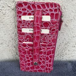 Pink Credit Card ID Holder Wallet 