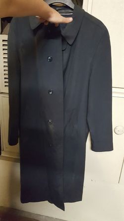Vintage navy blue trench men's large