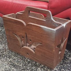 Vintage Wooden Magazine /Book Holder