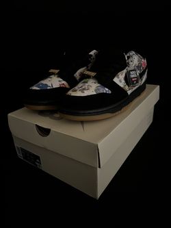 NIKE X SUPREME SB LOW DUNKS RAMMELLZEE / SIZE 9.5  / BRAND NEW / NWT / DEADSTOCK 