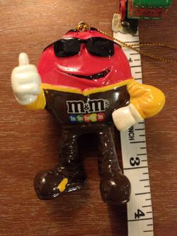 Heavy plastic m&m ornament