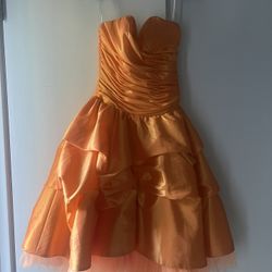 Y2K Orange Tulle Skirt Sx Xxs 