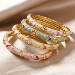 Enamel Gold Plated Bangles