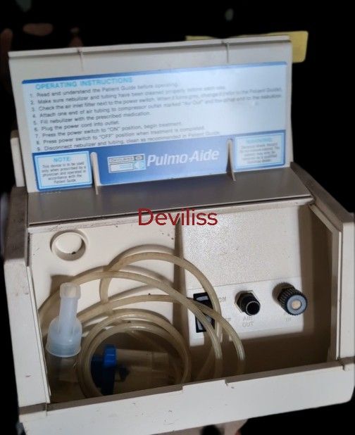 Older Pulmo Aide Nebulizer Compressor Breathing Machine By Deviliss 5610D