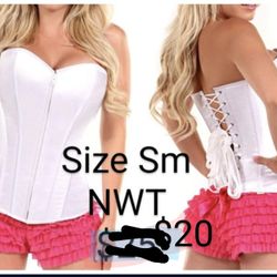 New W Tags, Lavish By Daisy Corsets, Size Small, Front Zipper Closure, Lace Up Back Clinching