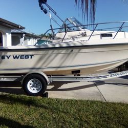 2004 Key West With Cuddy Cabin N 150 Yamaha Salt Water Series Motor N Be Aluminum Trailer $9,999