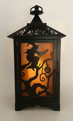 Lighted Metal Halloween Lantern