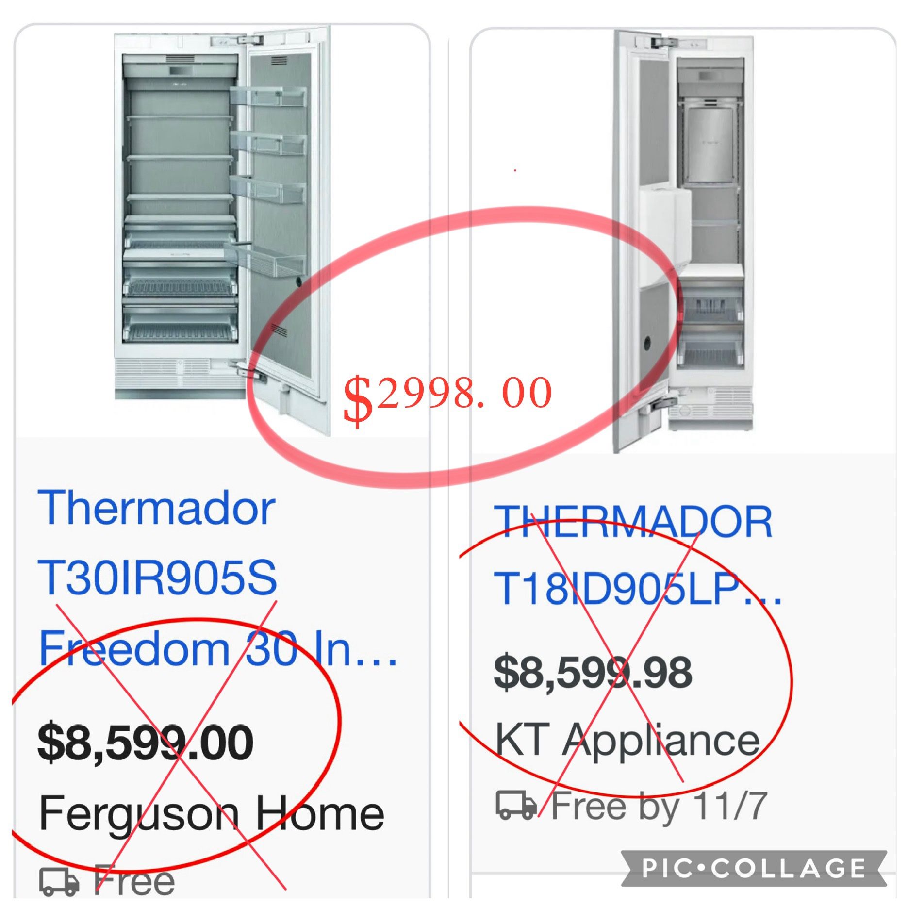48” Thermador Column Set |Fridge And Freezer 