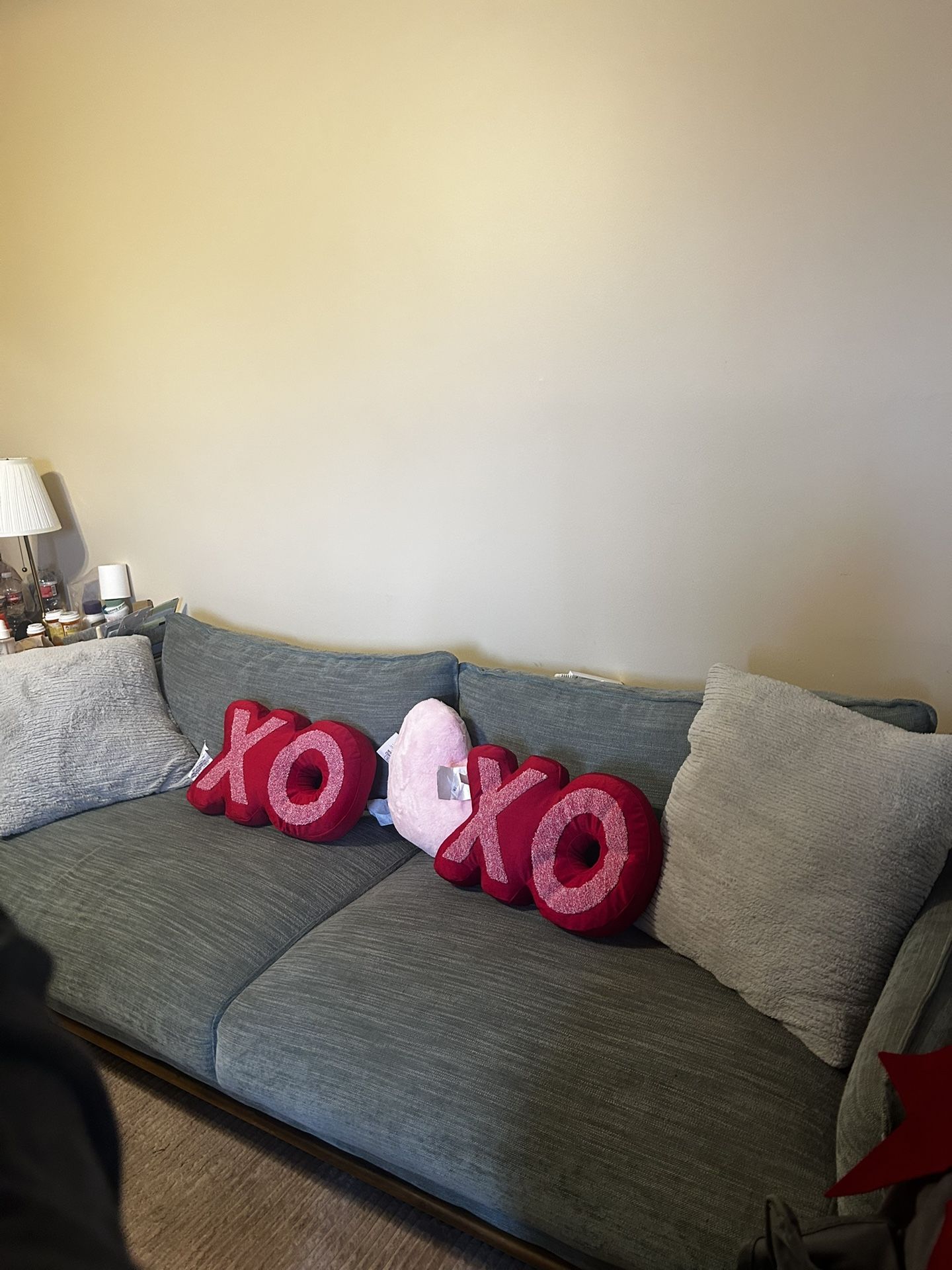 Modern Sofa with Semiotic XO Pillows