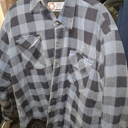 Blue & Grey Flannel Jacket Size LG