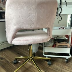 hello kitty pink vanity chair