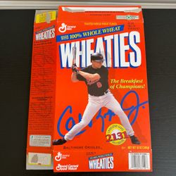 General Mills Wheaties Cal Ripken Jr Baltimore Orioles Vintage Flat Box 1995