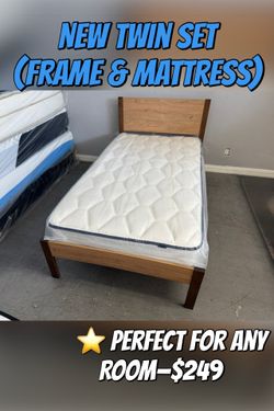 New Twin Set (Frame & Mattress)