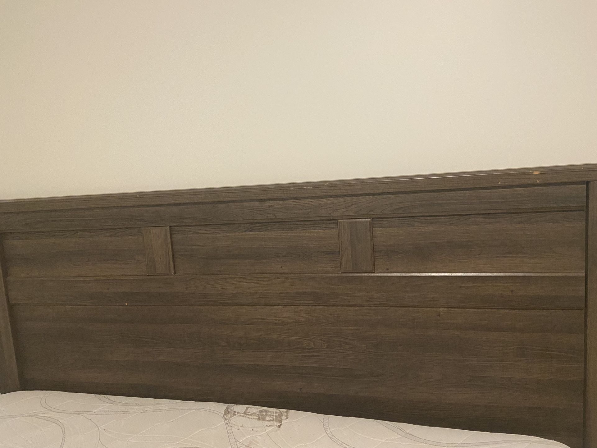 King Headboard With Dresser With Box spring
