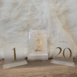 Gold Table Signs