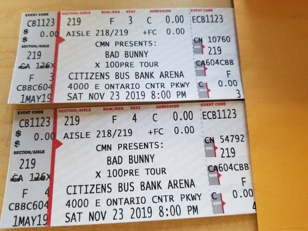 Bad Bunny Tickets for Sale in West Covina, CA OfferUp