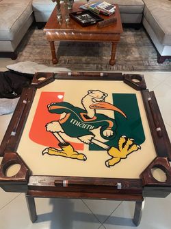 UM Hurricanes Folding Dominoes Table