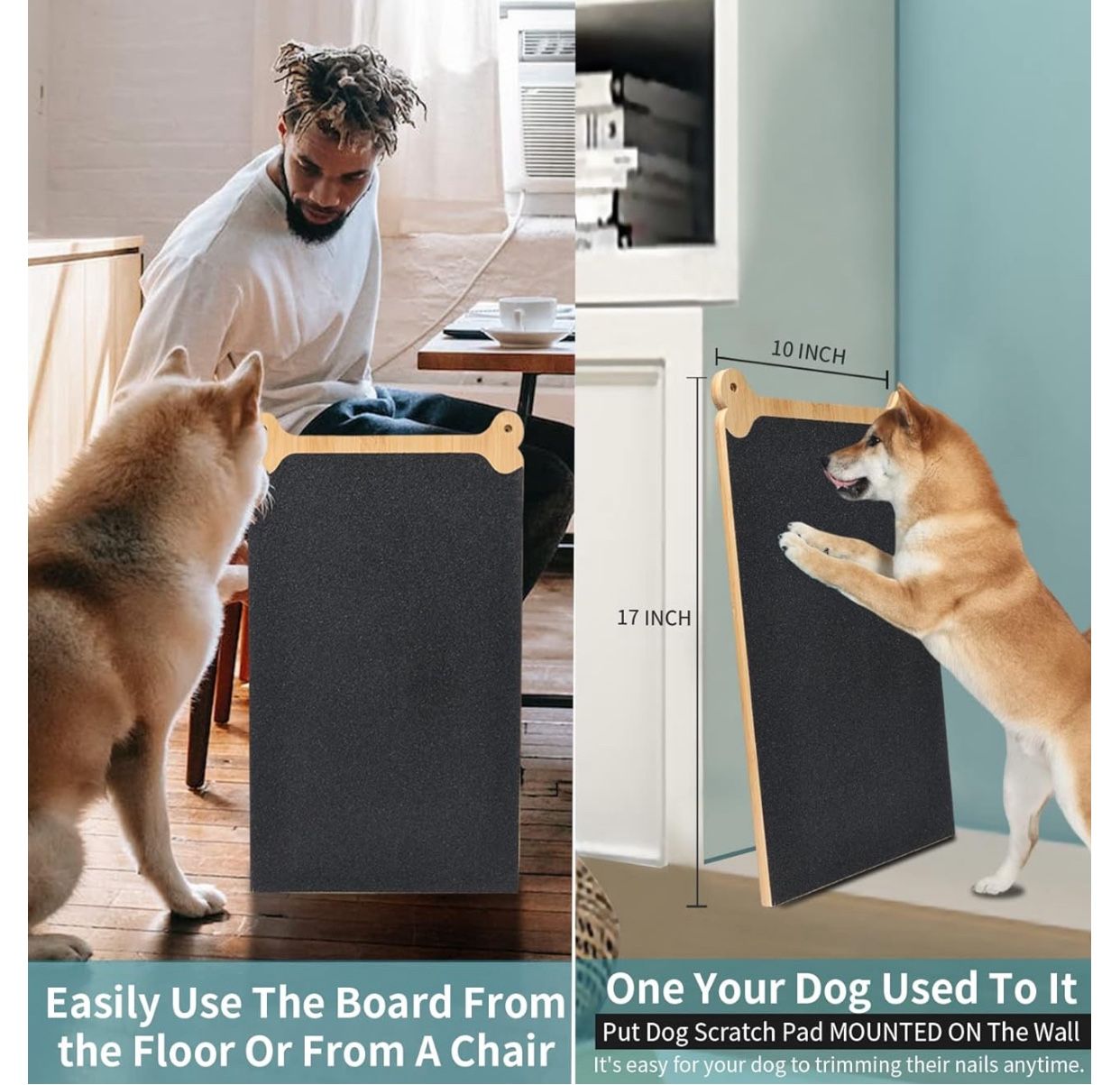 Brand New in Box Blue Dog Scratch Pad For Large Dog-Dog Scratching Pad Double Sided Large Size-Wall-Mounted Dog Nail File-Fear Free Nail