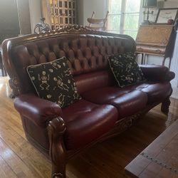 Red Leather Couch