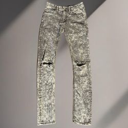 Gray Supper Skinny Jeans Distressed H&M 