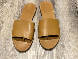 Madewell Leather Tan Slides Women’s Size 8.5
