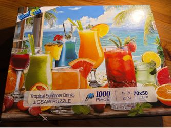 Fun and colorful, tropical, summer drink puzzle🧩