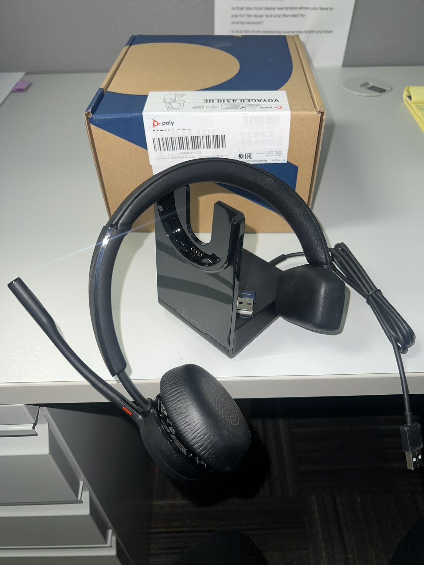 Poly Voyager 4310 UC Wireless Headset Noise Cancelling