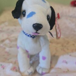 Ty Beanie Baby Dizzy Dalmatian Dog Pastel Colored Ears Spots MWMT October 7 2000